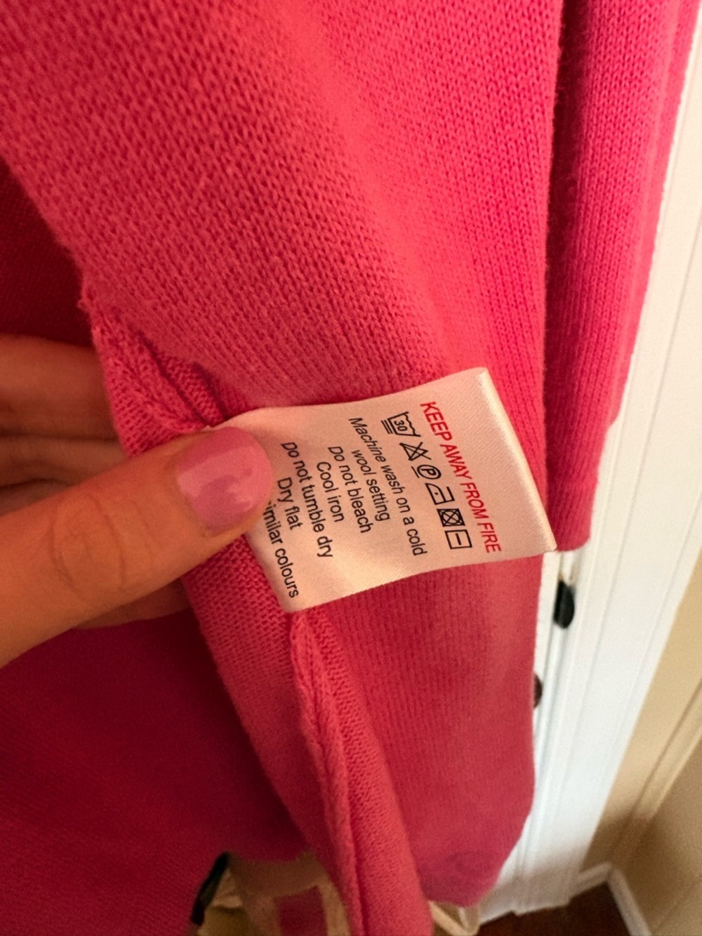 Pink Open-Front Long Cardigan - Picture 5 of 5